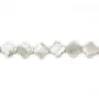Nacre blanche en forme de trèfle 18mm x 1pc