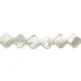 Nacre blanche en forme de trèfle 13mm x 1pc