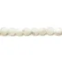 Nacre blanche en boule sur fil 6mm x 40cm