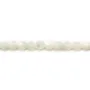 Nacre blanche en ronds facettés sur fil 4mm x 40cm