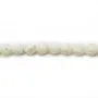 Nacre blanche en boule sur fil 8mm x 40cm