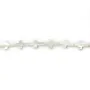 Nacre blanche en forme de croix 9x11mm x 4 pcs