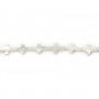 Nacre Blanche en Forme de Croix  8x13mm