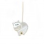  White mother-of-pearl bear 7x10mm x 2pcs