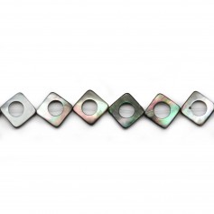String of Gray shell  rhombus 22 mm x 40 cm
