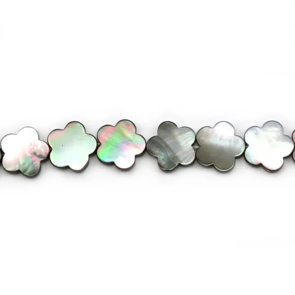 Nacre grise Fleur 15mm x 40cm