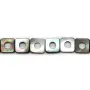 Nacre grise en forme de carré évidé 18mm x 2pcs