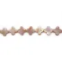 Nacre rose en forme de trèfle 13mm x 2pcs