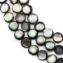 Nacre grise en ronds bombés sur fil 13mm x 40cm