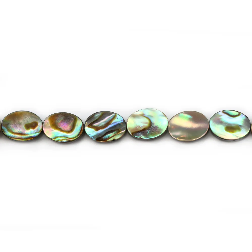 Nacre d'ormeau en ovale 6x8mm x 10 pcs