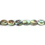 Abalone mother-of-pearl oval beads 6x8mm x 10 pcs