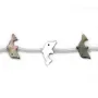 Nacre grise en forme de dauphin 8x15mm x 2pcs