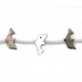Gray mother-of-pearl dolphin 8x15mm x 2pcs