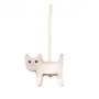 Pink mother-of-pearl cat 12x14mm x 1pc