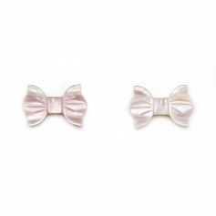 Pink mother-of-pearl bow tie 9x14mm x 1pc 