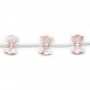 Pink mother-of-pearl bow tie 9x14mm x 1pc 
