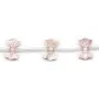 Nacre rose en forme de noeud papillon 9x14mm x 1pc