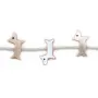 Nacre rose en forme de chien 9x15mm x 1pc