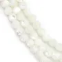 Nacre blanche en billes sur fil 4mm x 40cm