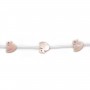 Pink mother-of-pearl duck 10x10mm x 2pcs