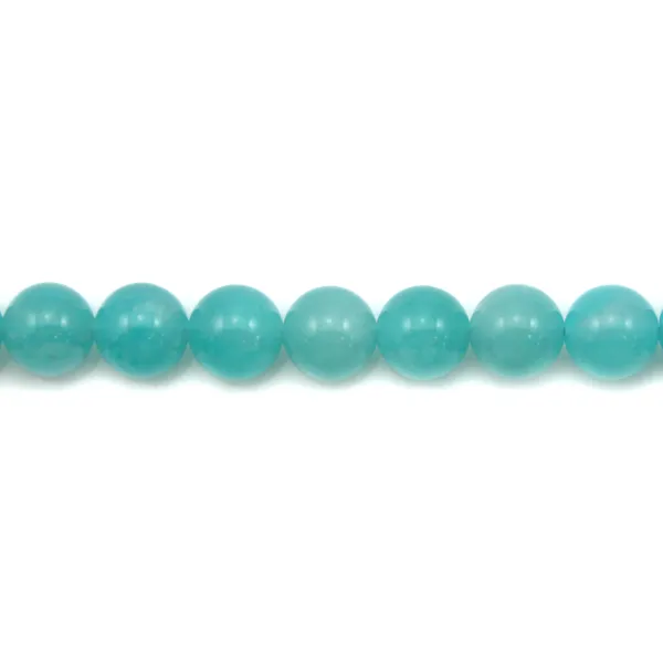 Amazonite du Pérou rond 8mm x 4pcs
