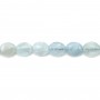 Aigue marine ovale 8x10mm x 2pcs