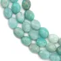 Amazonite du Pérou ovale 6x8mm x 40cm