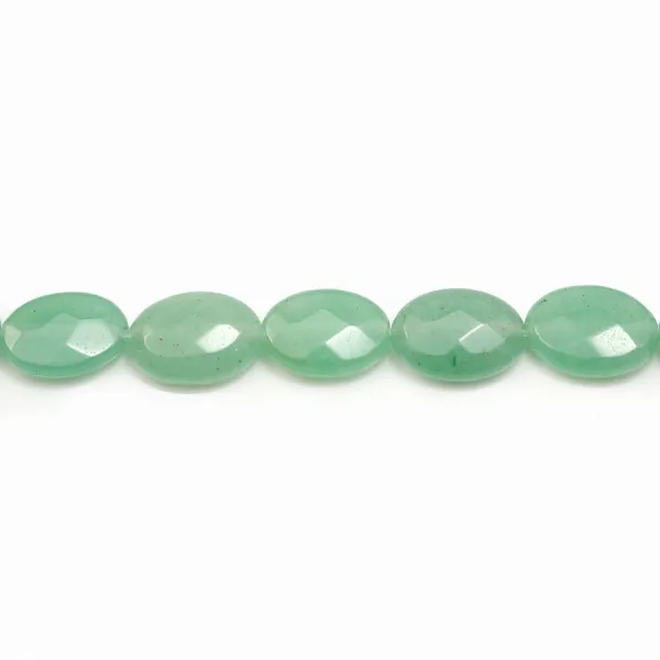 Avventurina, ovale sfaccettata, 10x14 mm x 4 pz