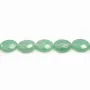 Aventurina, oval facetada, 10x14mm x 4pcs