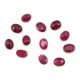 Rubis à sertir, taille ovale 3x4mm x 1pc