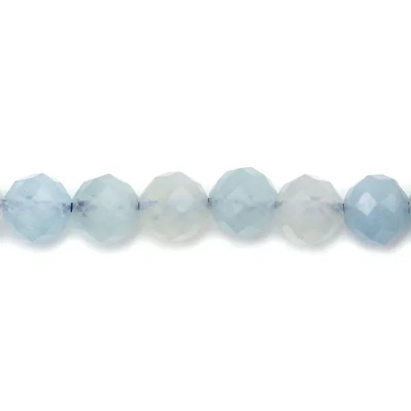 Aquamarine faceted round 6mm x 4pcs