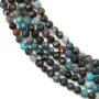 Chrysocolle, de forme ronde facetté, de taille 3mm x 40cm