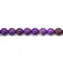 Phosphosiderite violet clair, de forme ronde, 8mm x 39cm