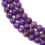 Phosphosiderite light purple, in round shape, 8mm x 39cm