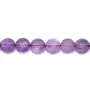Améthyste claire ronde plate facetté 8mm x 6pcs