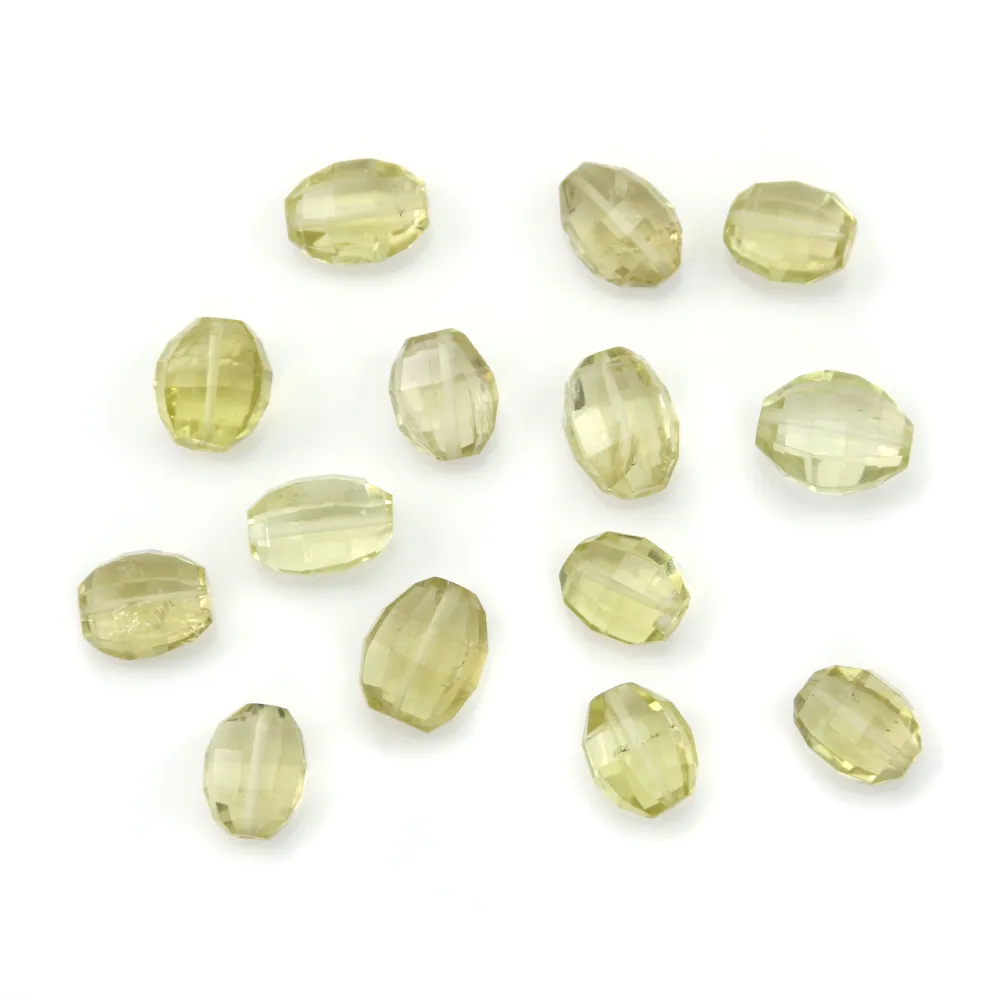 25 Perles Facettées De Bohême - 6 Mm - Couleur Citrine - Fabrication Française