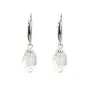 Brinco, prata 925 Crânio de cristal de rocha x 2pcs