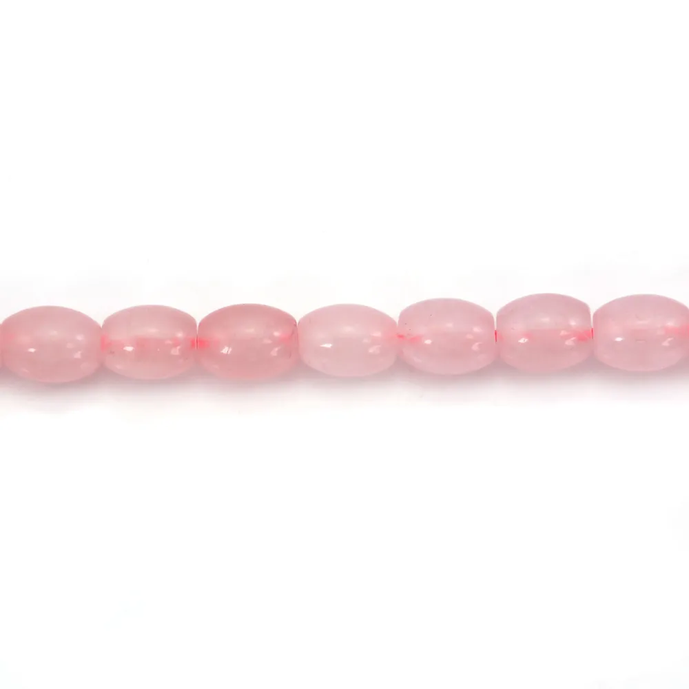 Quartz rose tonnelet 7x9mm x 4pcs
