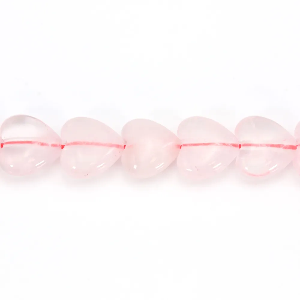 Rose quartz heart 10mm x 4pcs