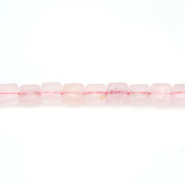 Rose quartz square 8mm x 4pcs