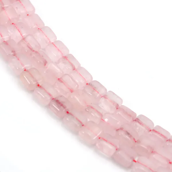 Square pink quartz 8mm x 39cm
