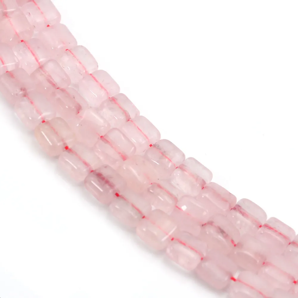 Quartzo rosa quadrado 8mm x 39cm