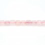 Quartzo rosa quadrado 8mm x 39cm
