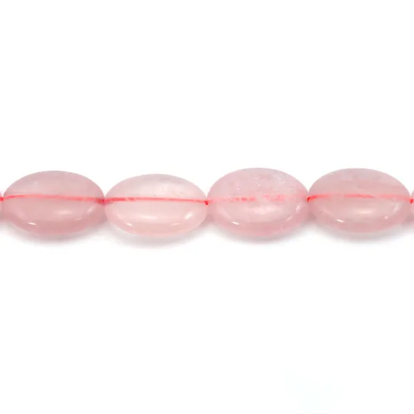 Pink quartz oval 15x20mm x 2pcs
