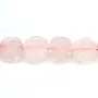 Flor tallada de cuarzo rosa 14mm x 2pcs