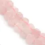 Quartz rose fleur sculptée 14mm x 40cm