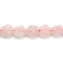 Quartz rose fleur 12mm x 39cm