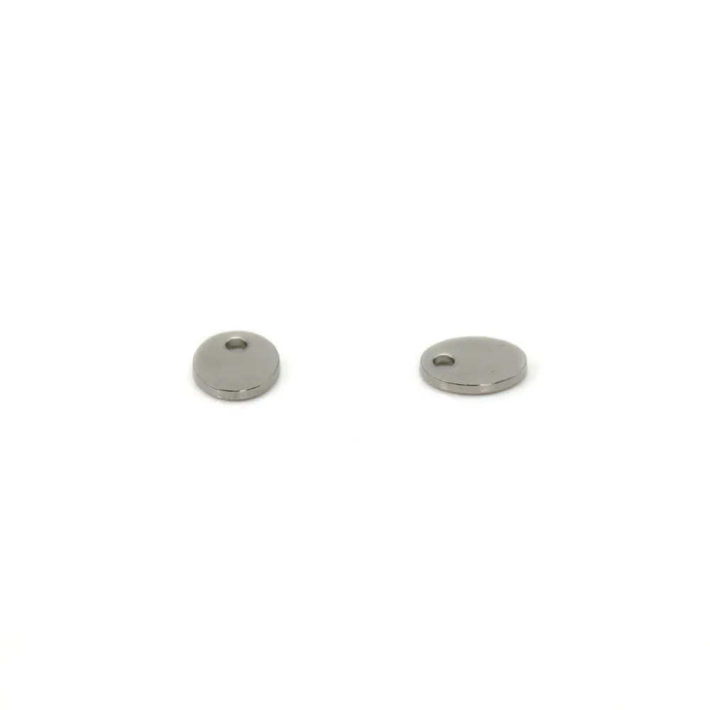 Sequin ovale 7x8.5mm en Acier Inox x 10pcs