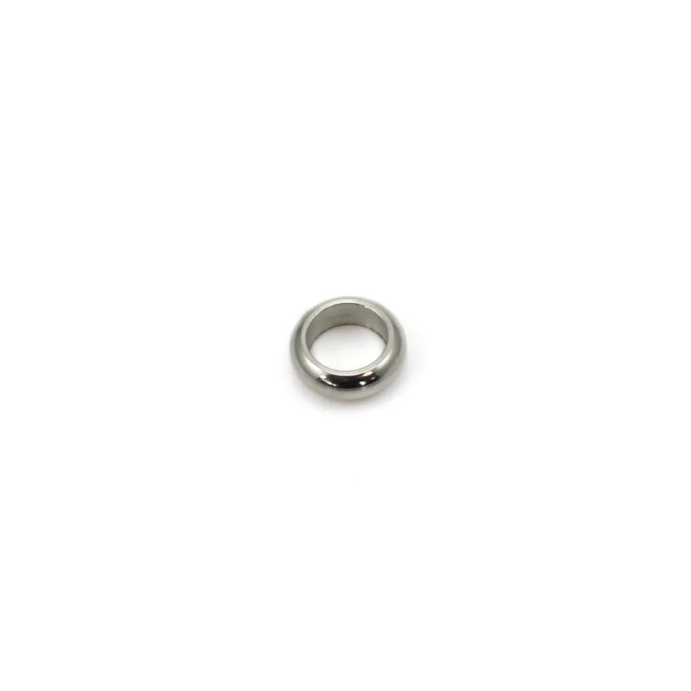 Perle rondelle 6mm en Acier Inox x 4 pcs