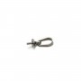 Pin bead cap for half-drilled 4mm stainless steel x 4pcs